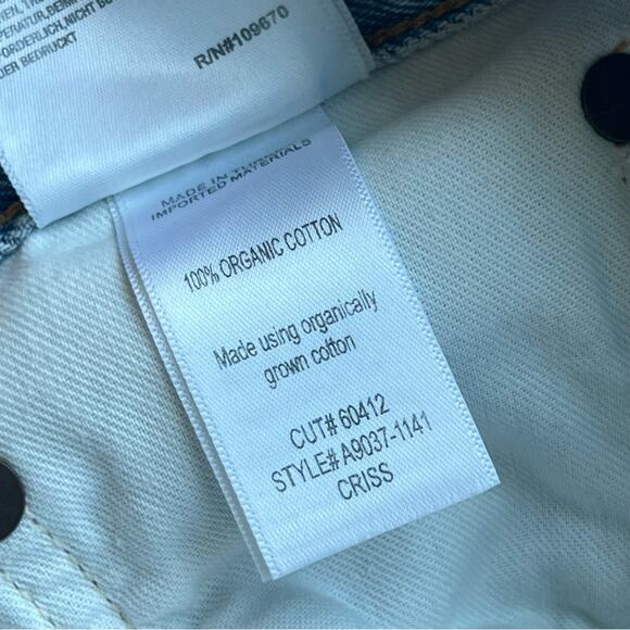 Agolde Criss Cross Dimension Blue Straight Leg High Rise Jeans Women’s Size 32 - Picture 9 of 10